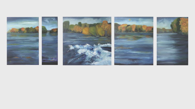 River (5 canvas panels)